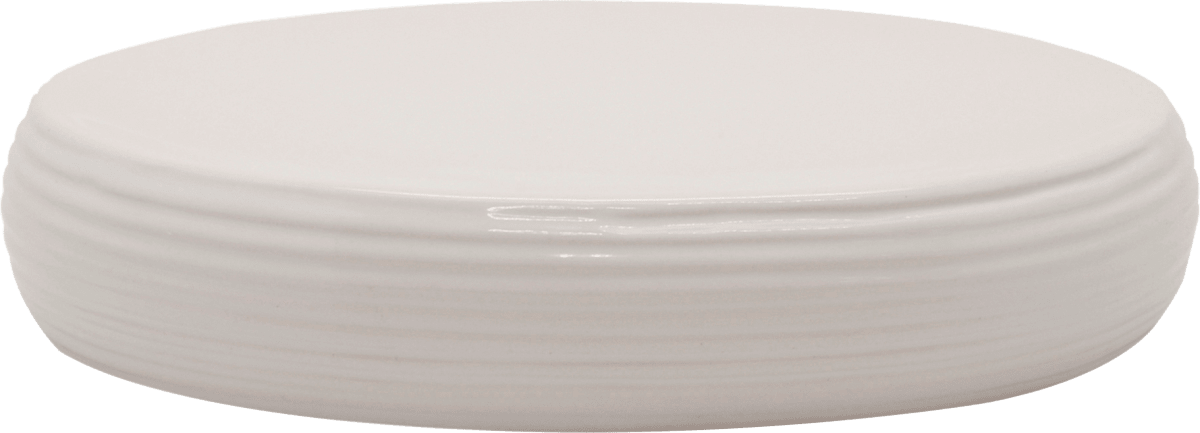 Seifenschale gerillt weiß, 1 St
