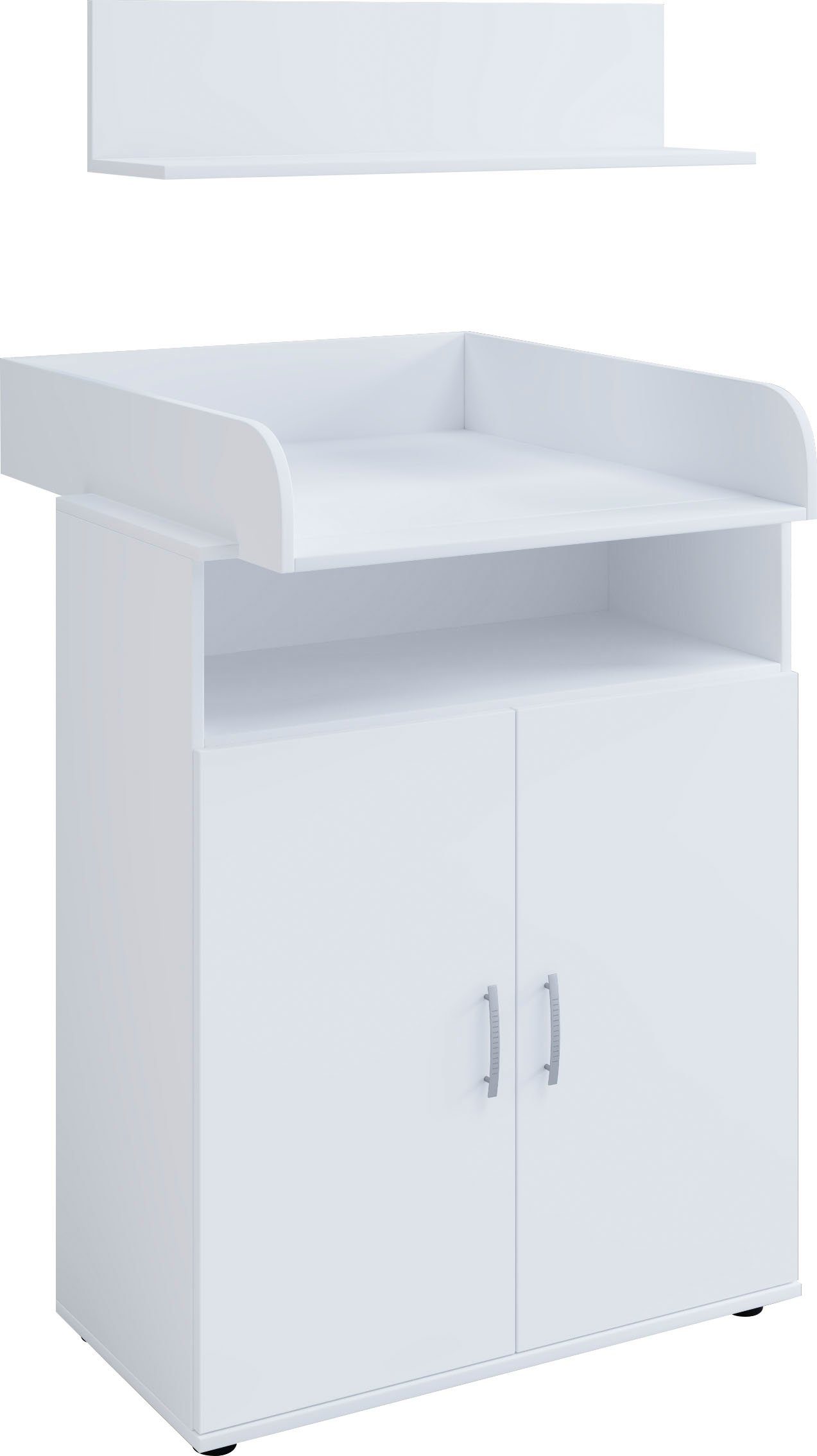 Lüttenhütt Wickelkommode, Wickelkommode 2-trg., Wickelaufsatz und Wandboard, 3 Farbausführungen