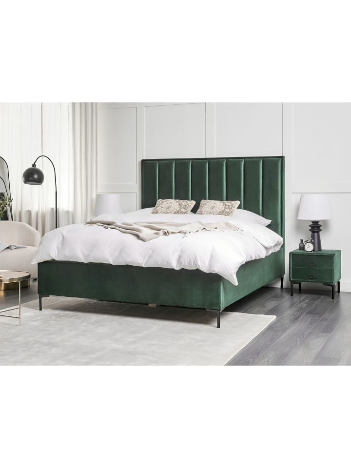 Beliani Schlafzimmer Set SEZANNE in Grün/Schwarz günstig kaufen onesize