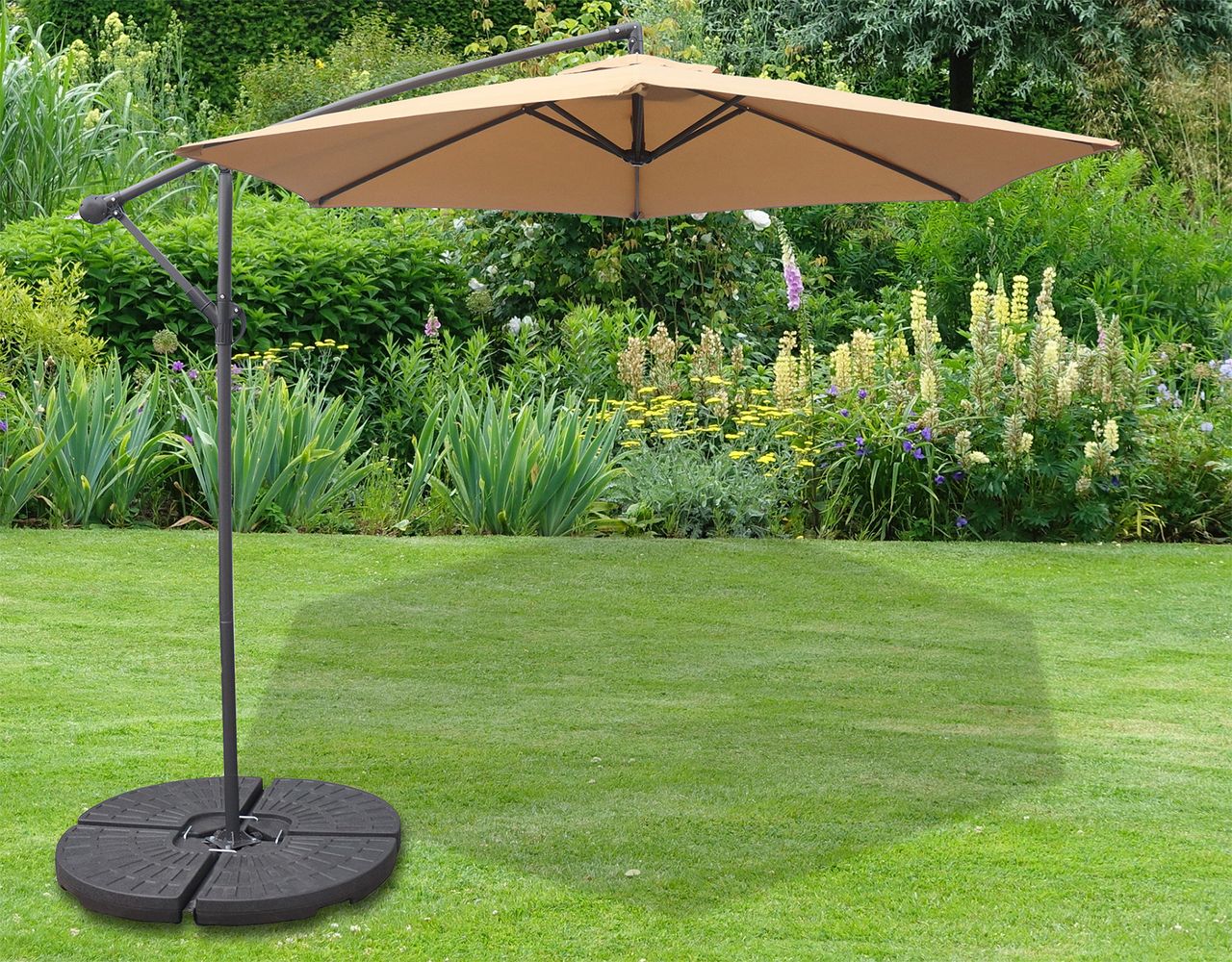 VCM Ampelschirm Ø 2,7m Taupe
