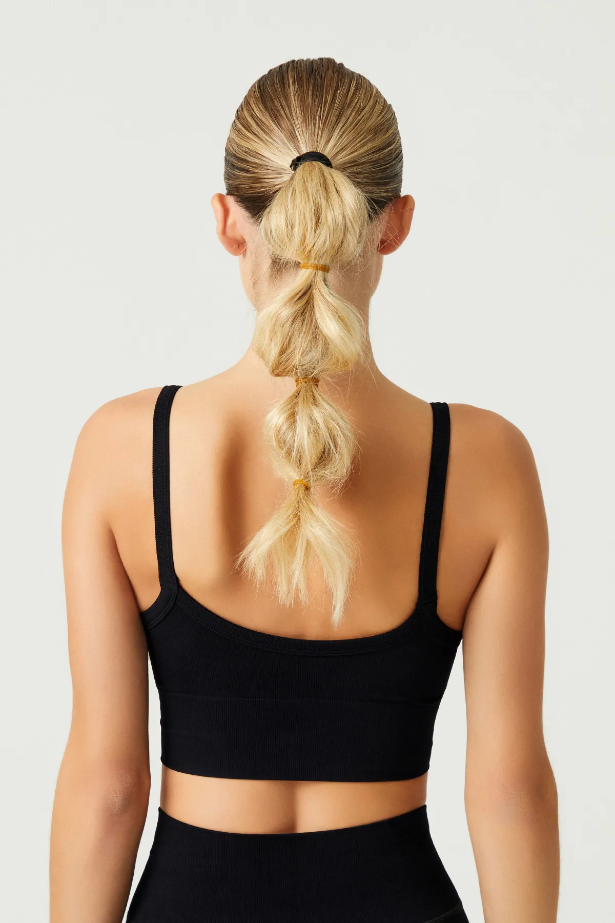 LOS OJOS  x Melodi Black Ribbed Seamless Sports Bra Ribbed Bra Tank2