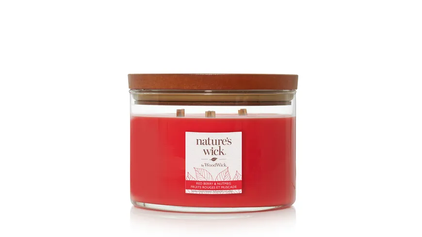 nature's wick 3-Docht Redberry & Nutmeg rot