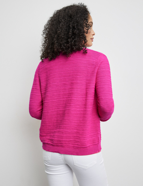 Offene Strickjacke aus Baumwoll-Leinen