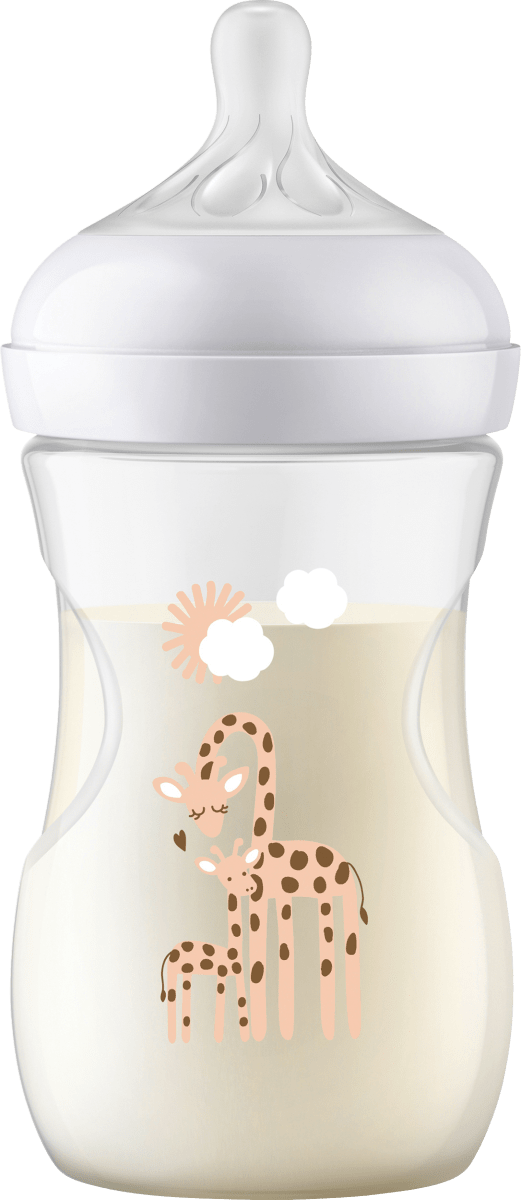 Babyflasche Natural Response weiß/Giraffe, von Geburt an, 260 ml, 1 St