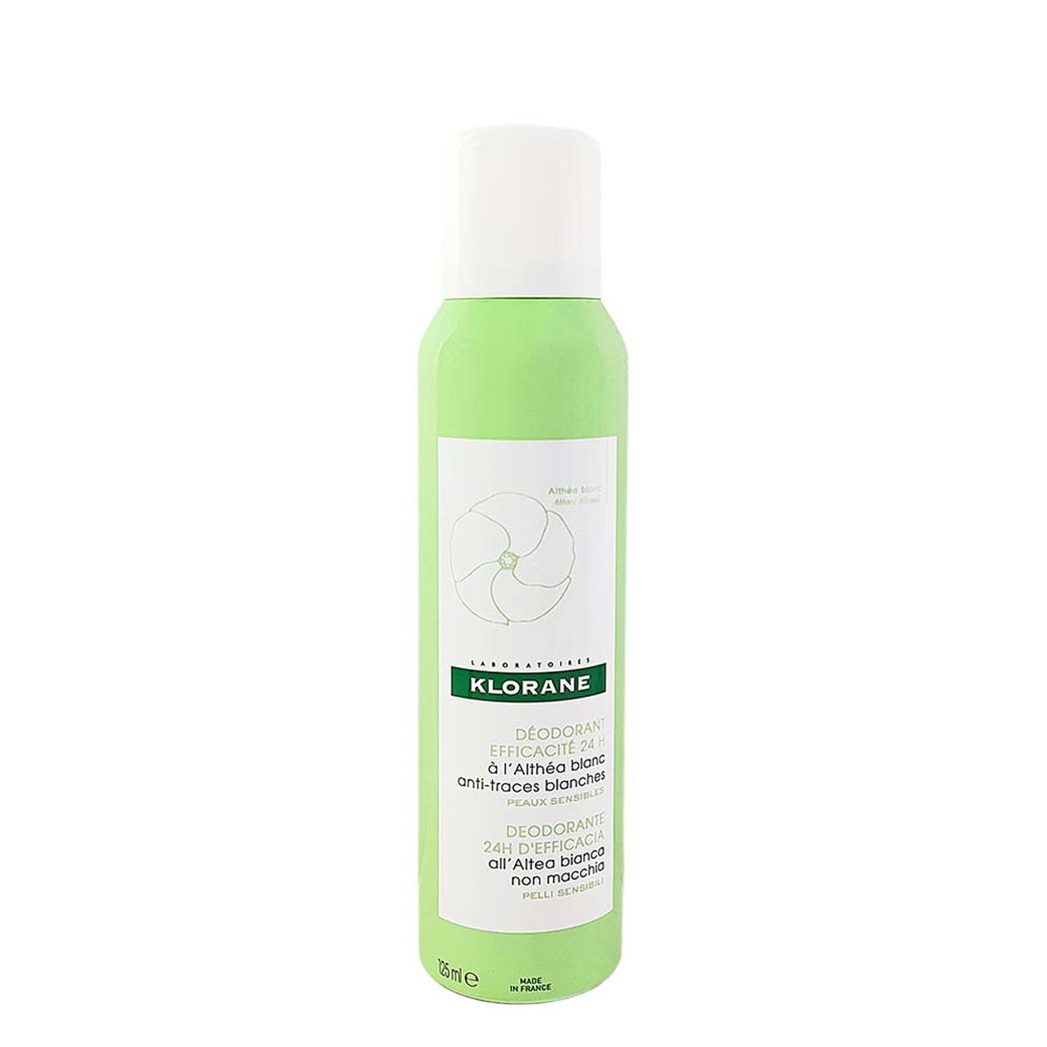Klorane Déodorant Efficacité 24H Althéa Blanc Spray 125 ml