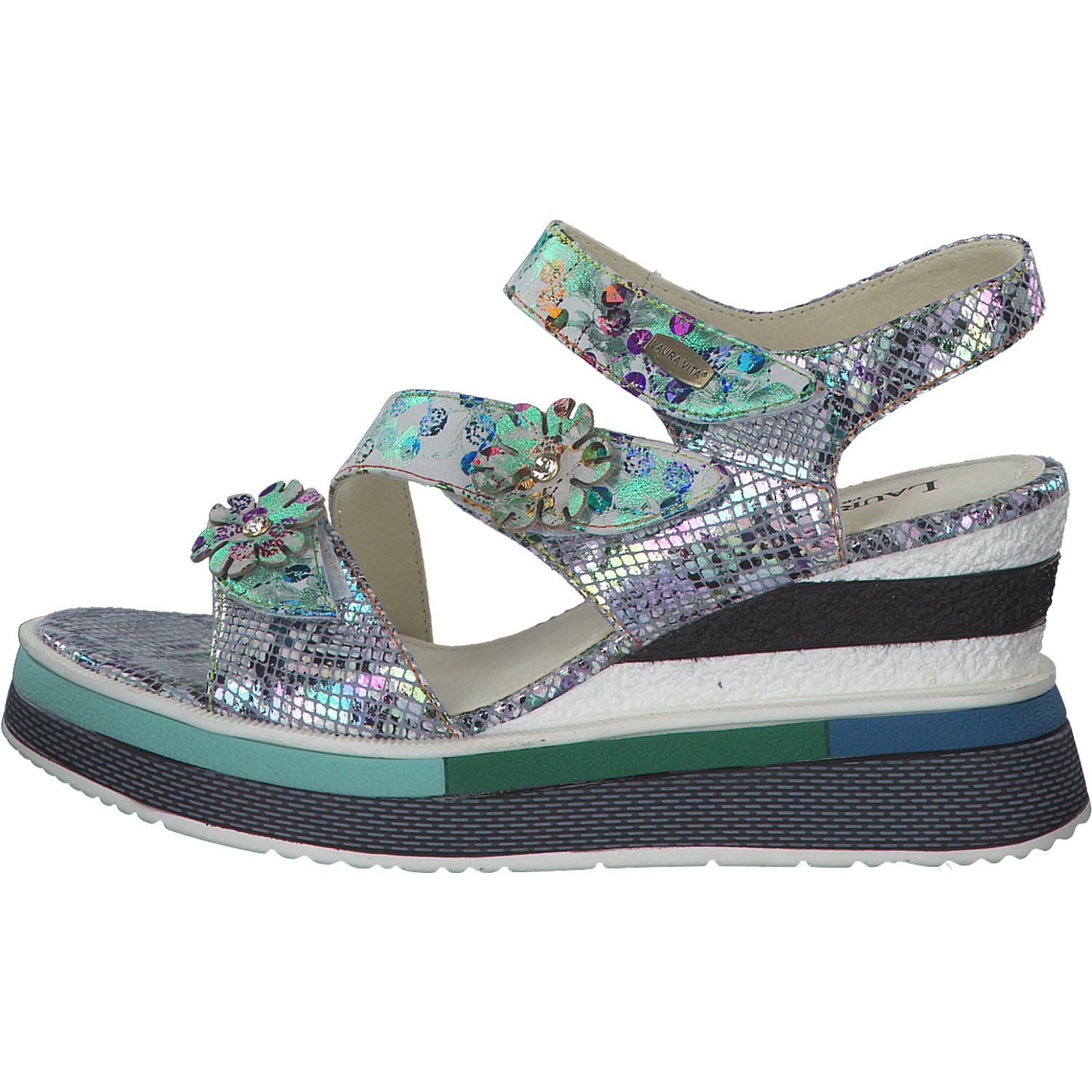 Laura Vita Dacddyo 07, Plateau-Sandaletten, Damen, blanc
