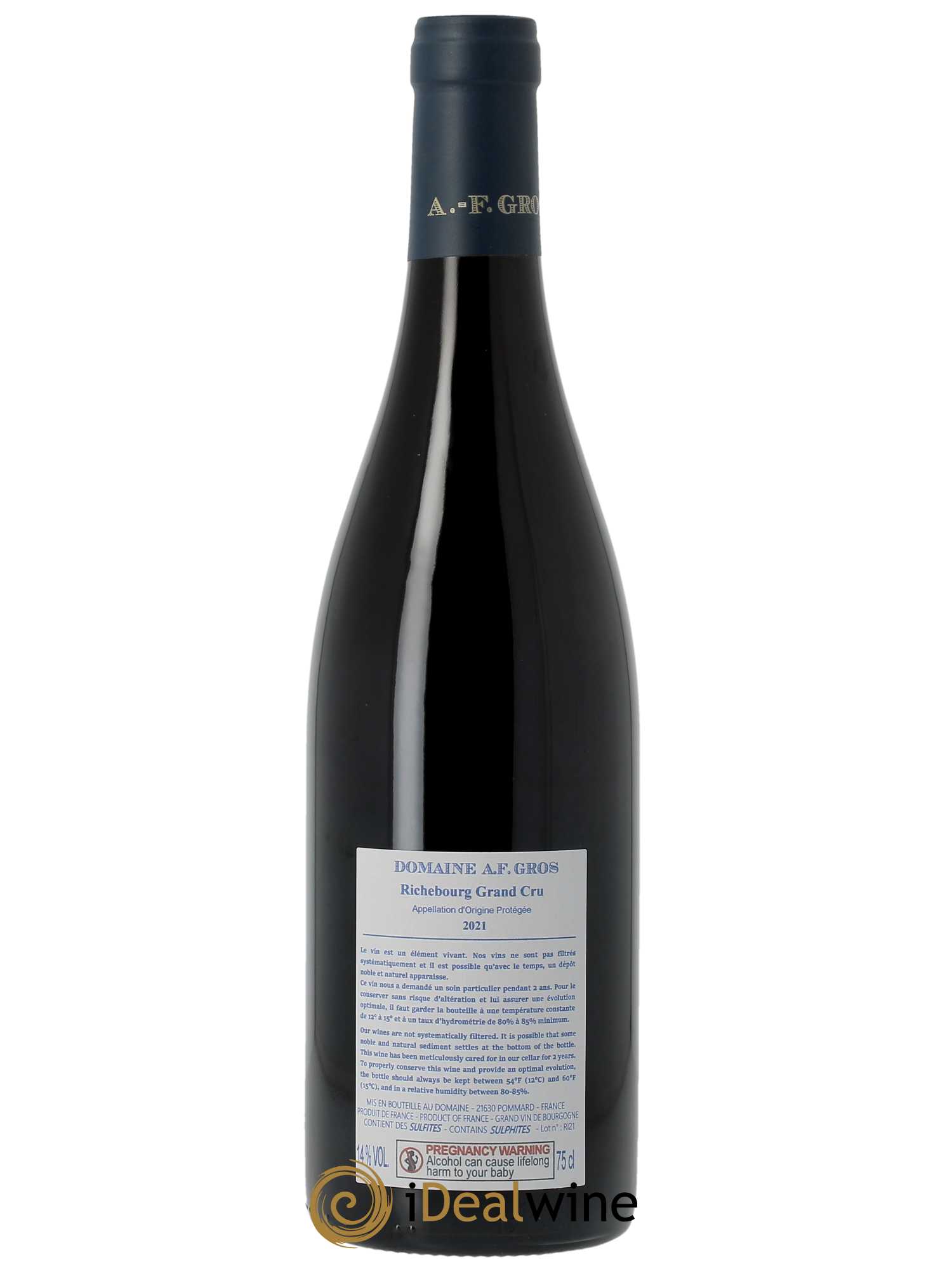 Richebourg Grand Cru A.-F. Gros  2021 - Lot de 1 Bouteille