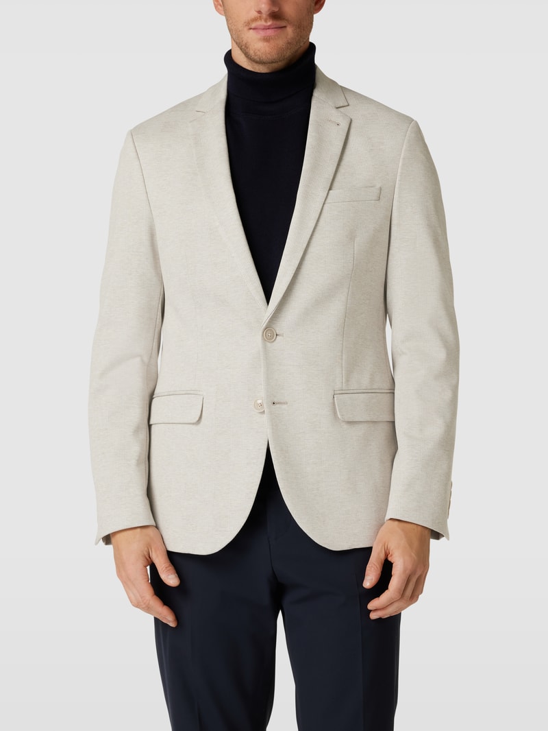 2-Knopf-Sakko mit seitlichen Pattentaschen in beige