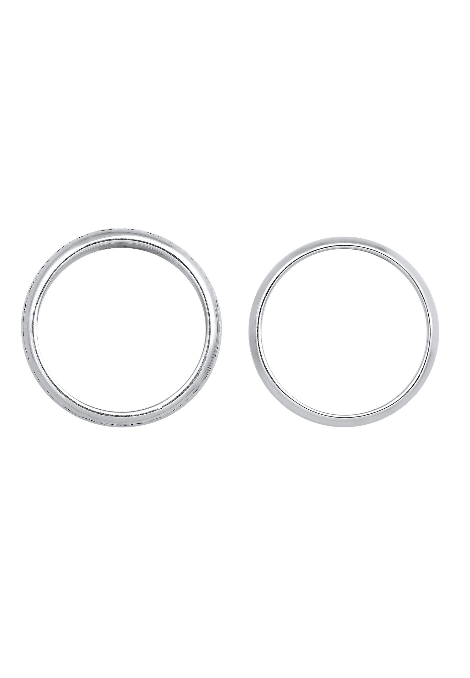Set di anelli da uomo KUZZOI - Modello basico di tendenza, ossidato, in argento sterling 925