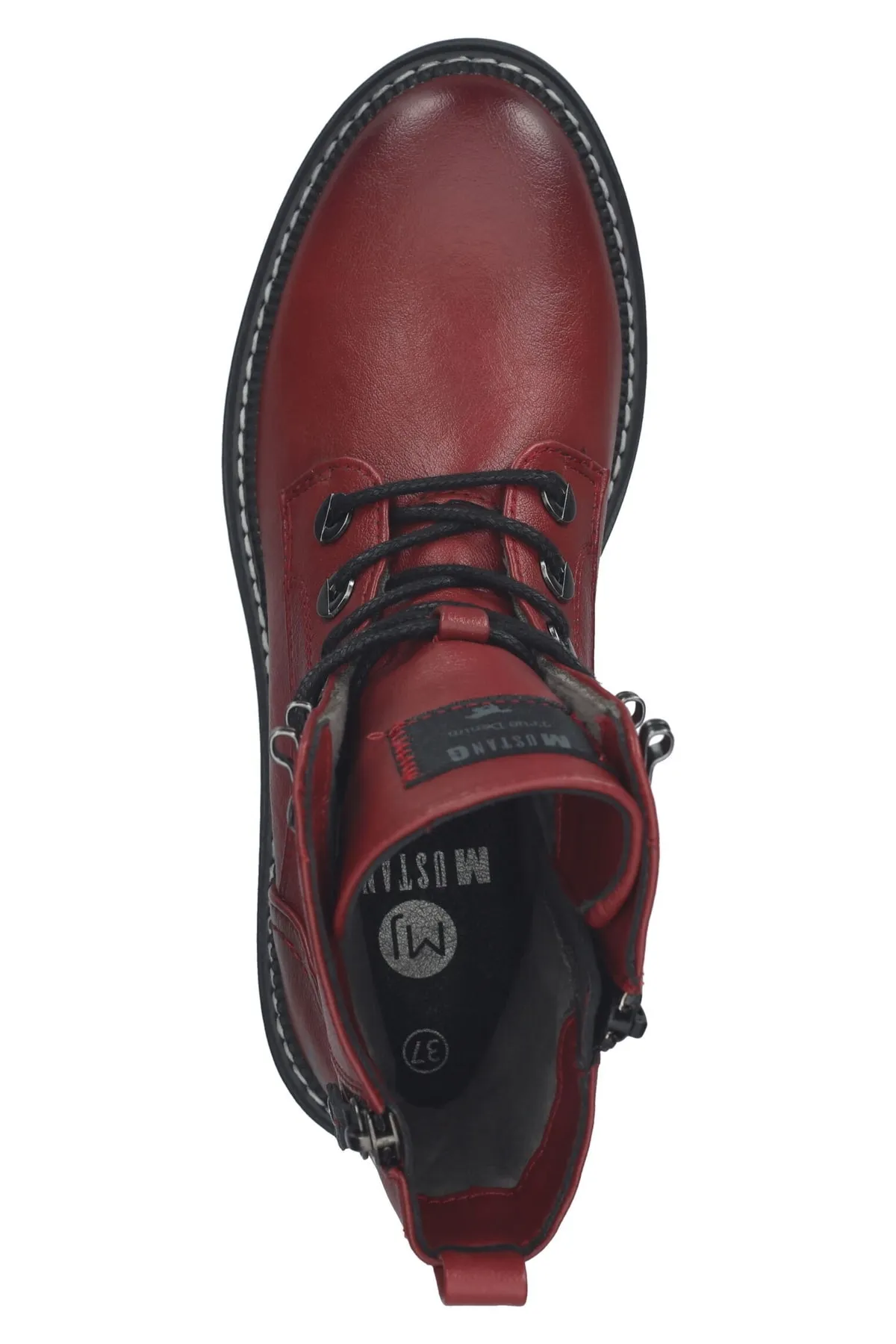Mustang  Stiefelette - Rot - Blockabsatz