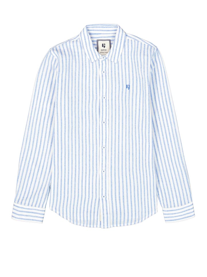 Garcia Langarmhemd festlich in stripe blue günstig kaufen