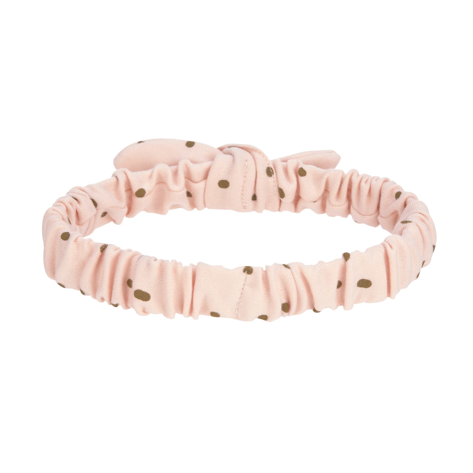 Baby Stirnband - Bio Baumwolle, Punkte, Rosa