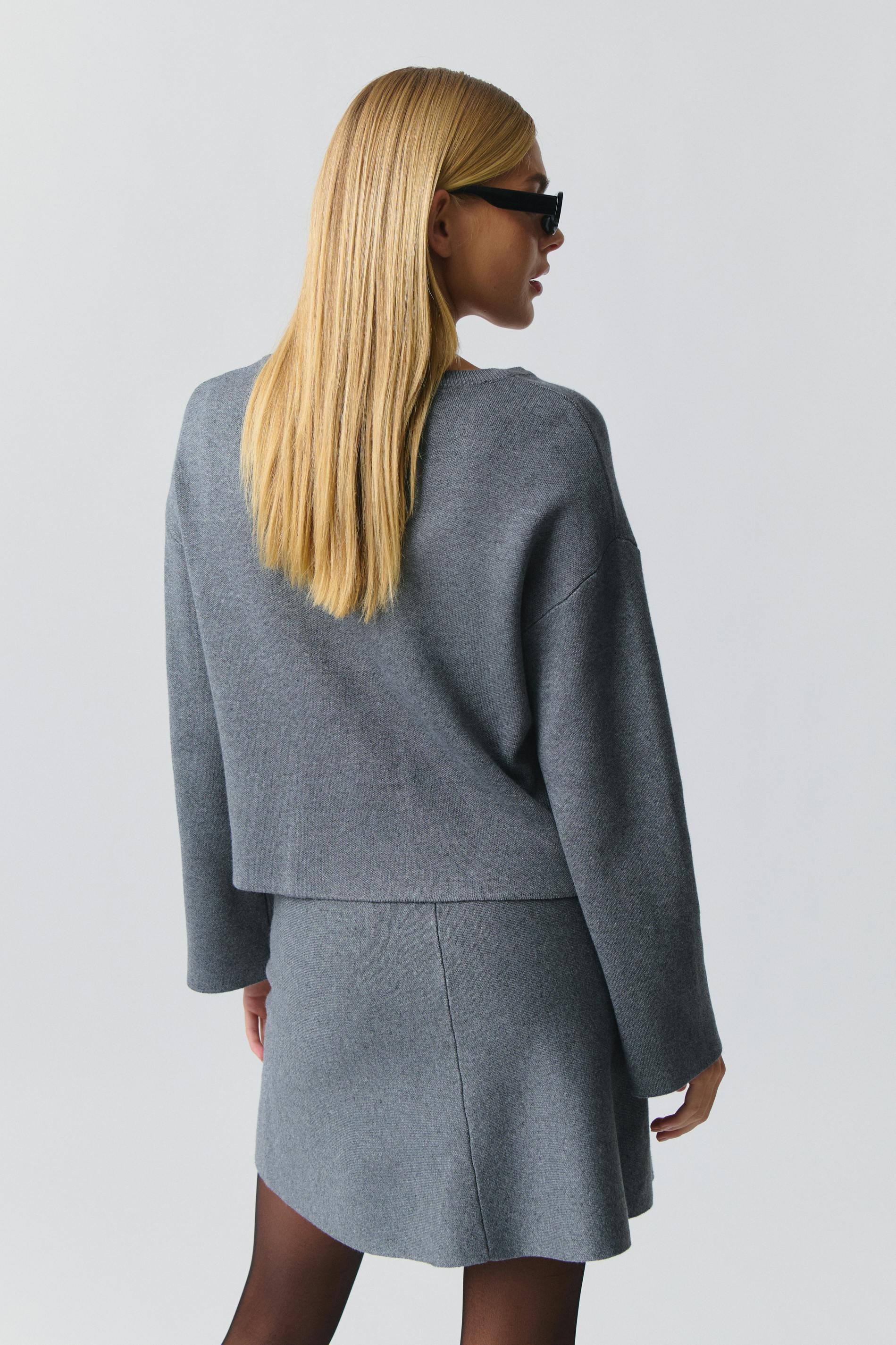 Knitted jacquard skirt