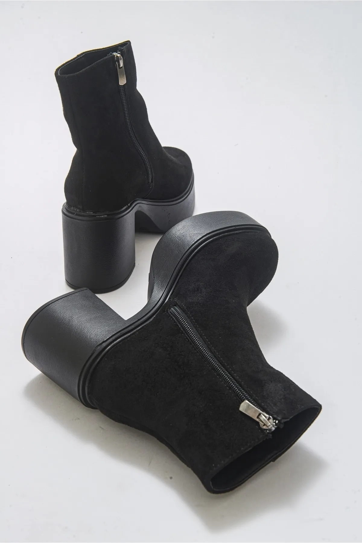 LuviShoes  West Schwarze Wildleder-Damenstiefel