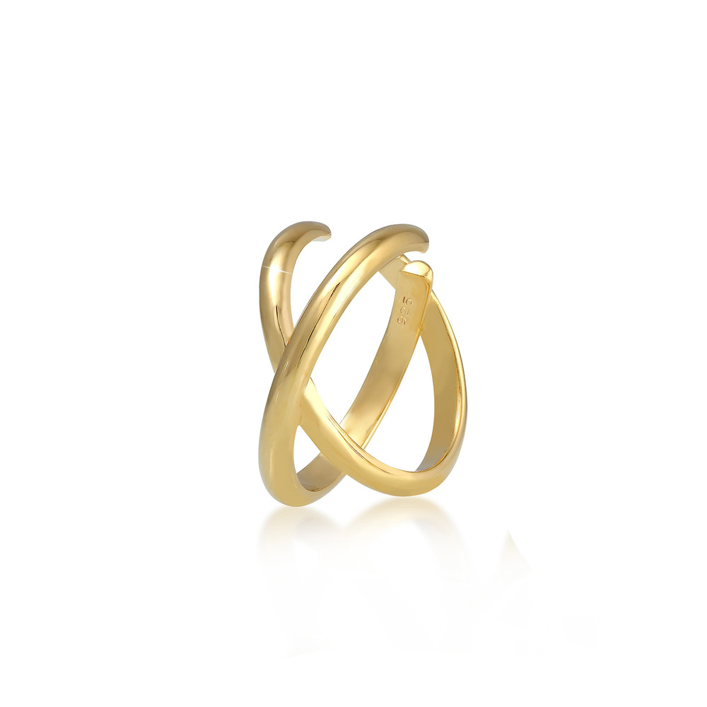 Elli Elli Boucles d'Oreilles Croix Earcuff Filigrane Boucles d'Oreilles Femme - (925/1 Boucles d'oreilles