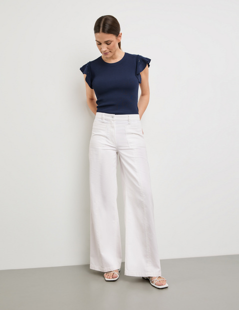 Jeans MIRJA WIDE LEG aus Baumwoll-Leinen