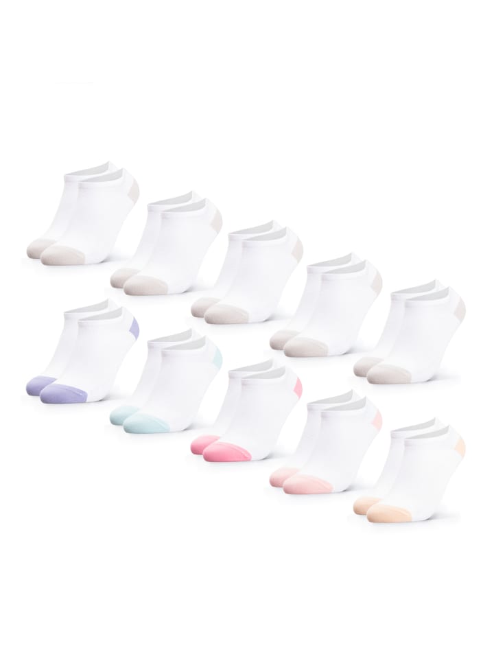 Occulto 10er Pack Muster Sneaker Socken Maja in Grau-Pastell günstig kaufen