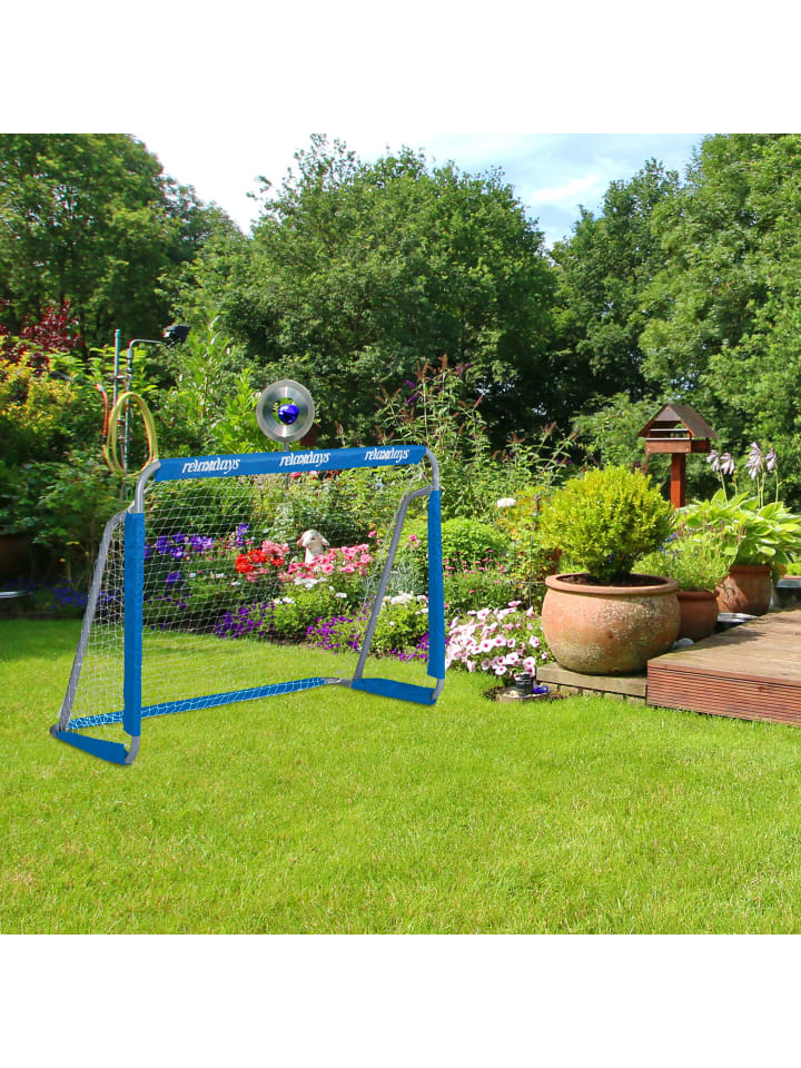 relaxdays Fußballtor in Grau/Blau - (B)152 x (H)110 x (T)74 cm günstig kaufen onesize