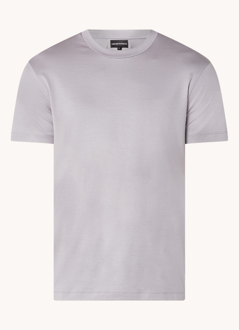 Tricou Emporio Armani din amestec de lyocell cu logo