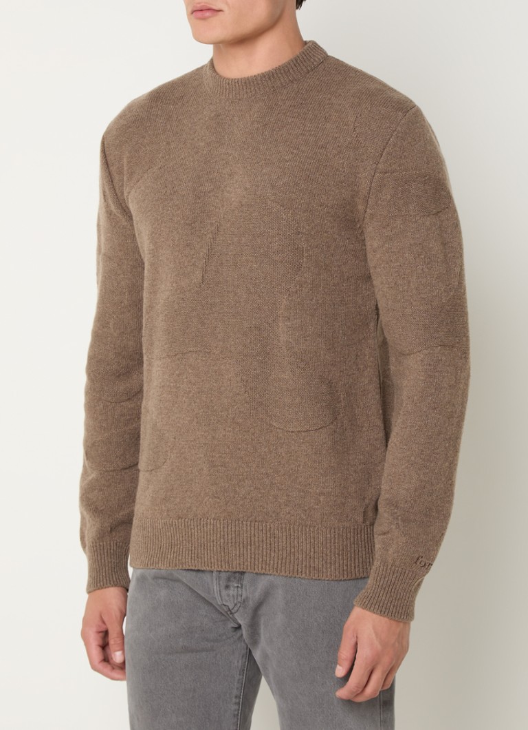 Maglione Jacquard Forest in pregiata miscela di lana a maglia fine con motivo a maglia