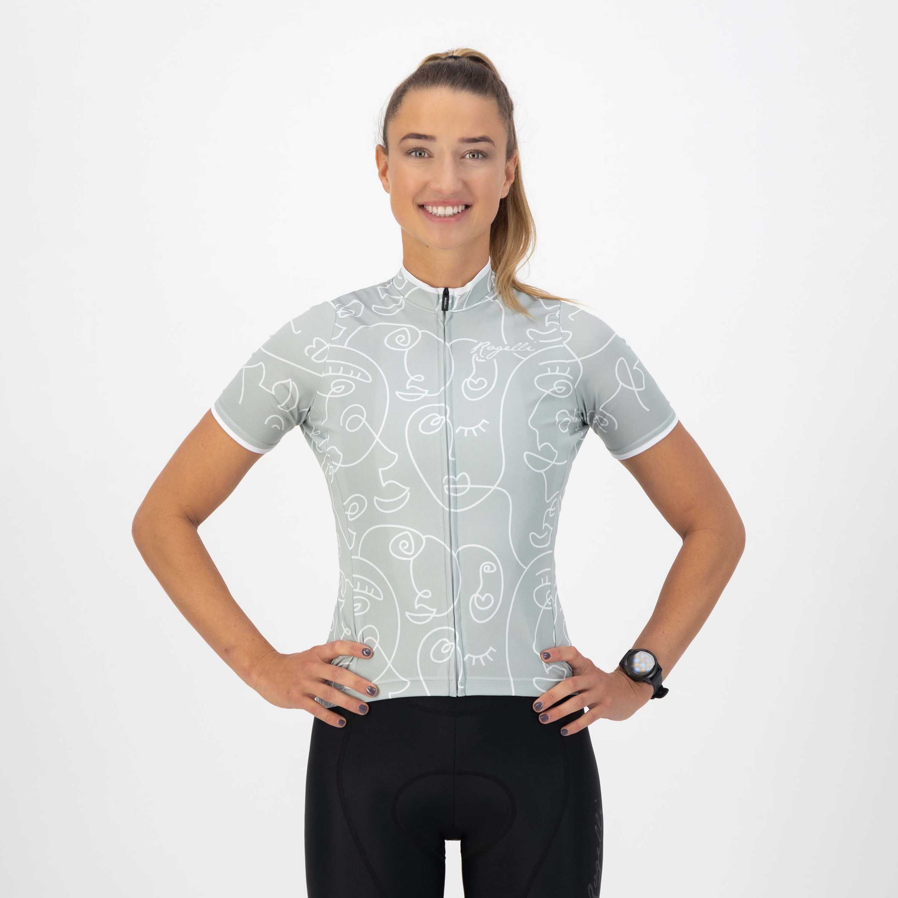 Rogelli Faces Mint Damen Radtrikot Kurzarm