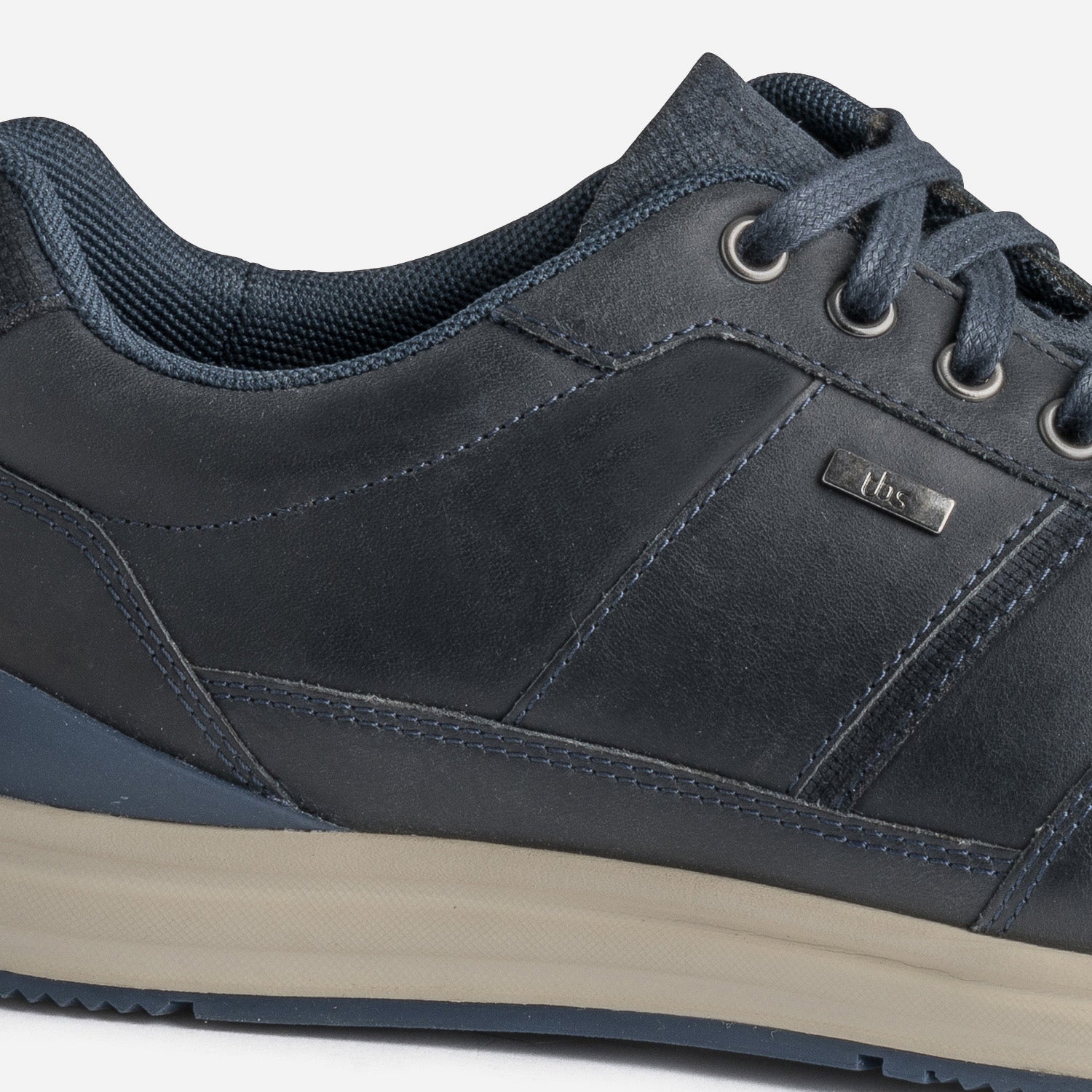 Tennis TBS marine en cuir