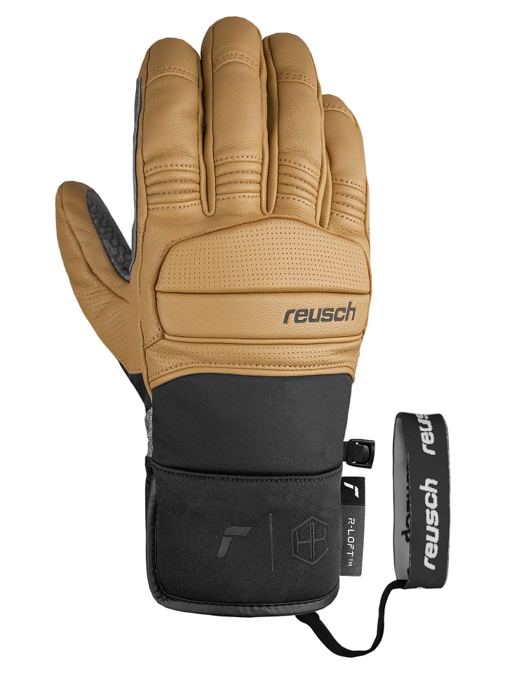 Reusch Fingerhandschuhe Henrik Kristoffersen in 8881 camel / black günstig kaufen