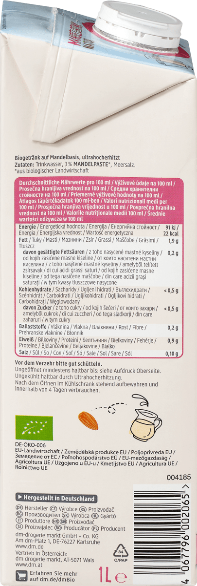Pflanzendrink, Mandel Drink, 1 l