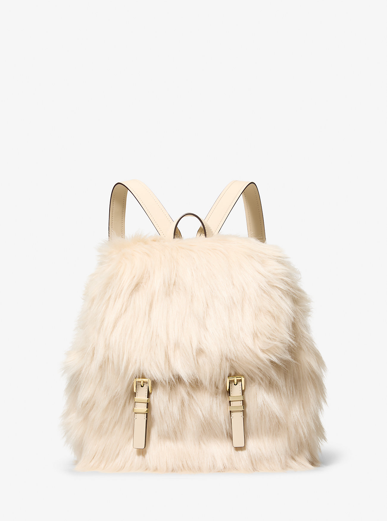 Plecak Quinn Medium Faux Fur - NATURAL