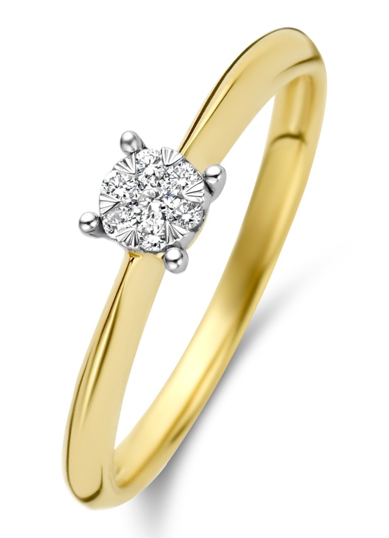 Anello in oro Diamond Point, diamante da 0,10 ct, Enchanted