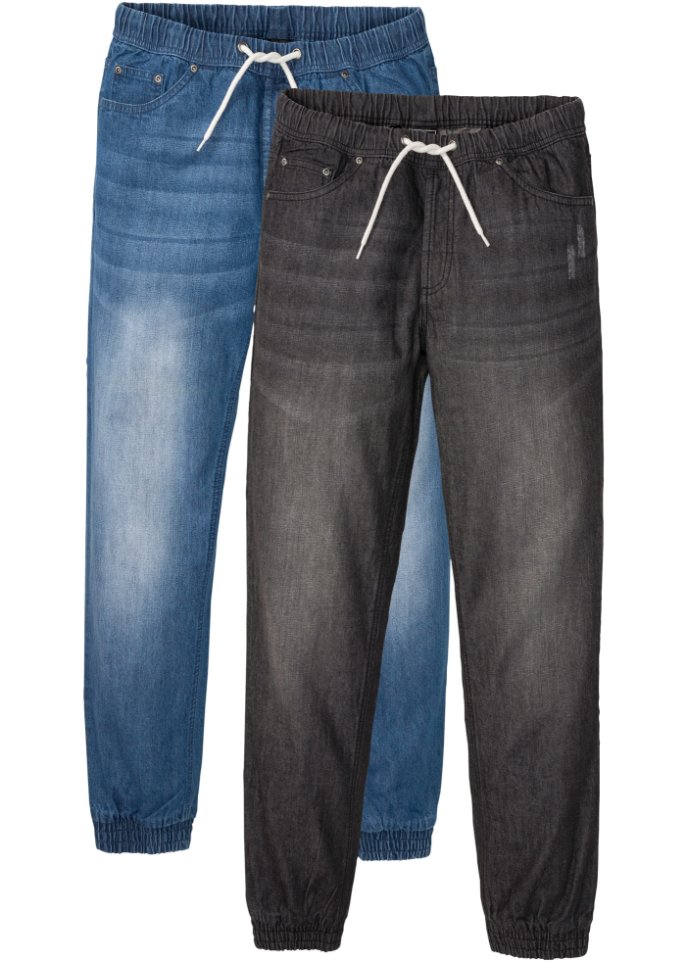Regular Fit Schlupfjeans, Straight (2er Pack)