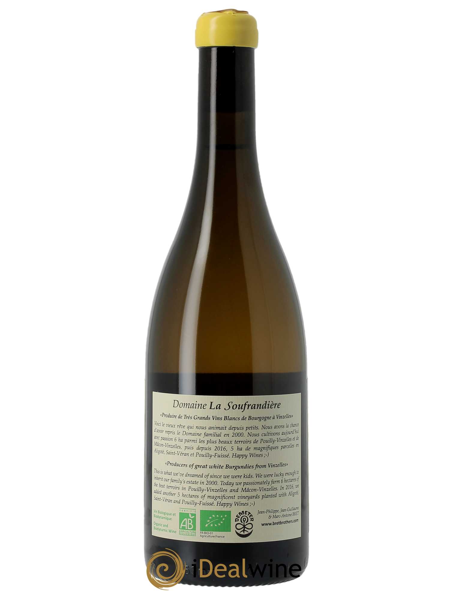 Pouilly-Vinzelles Les Quarts La Soufrandière - Bret Brothers  2017 - Lot de 1 Bouteille