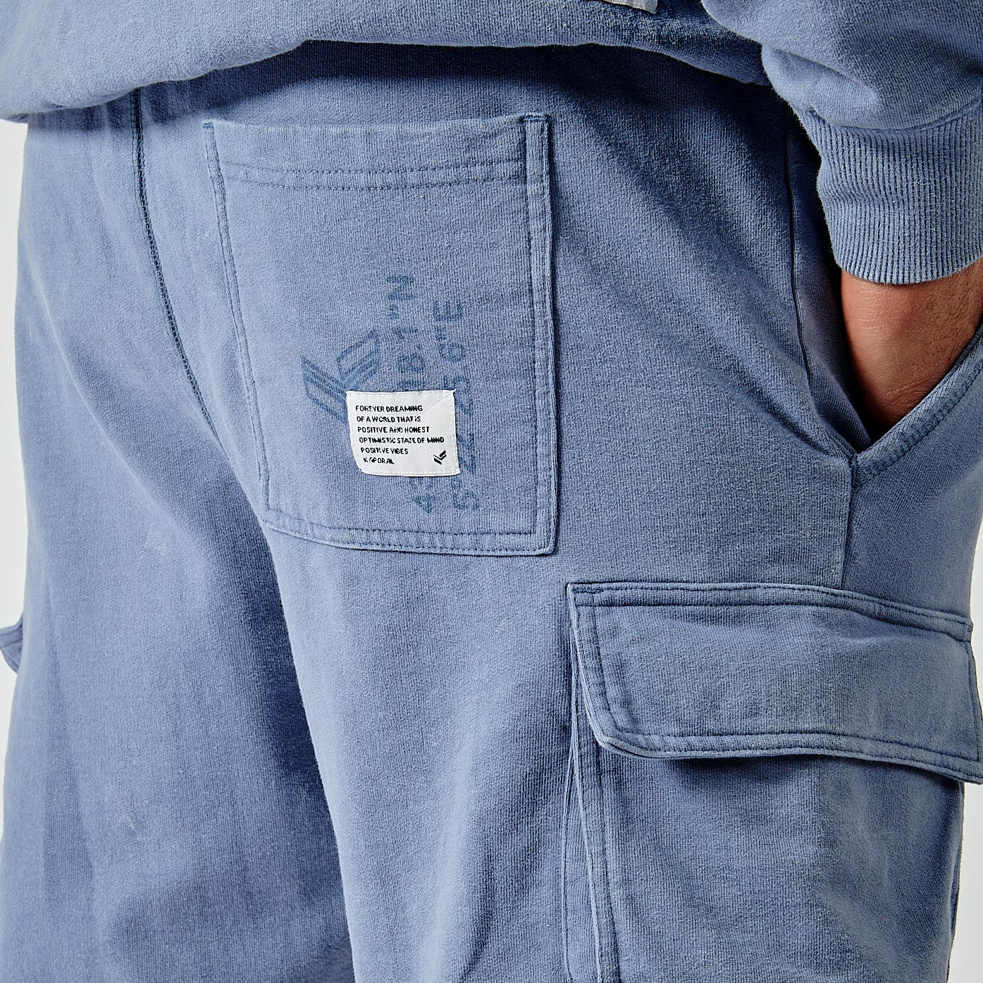 BINX   Short bleu homme 100% coton