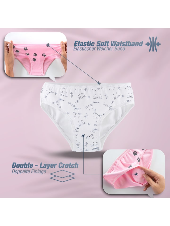 LOREZA 7er Set Slips - Katzen - Bunt günstig kaufen