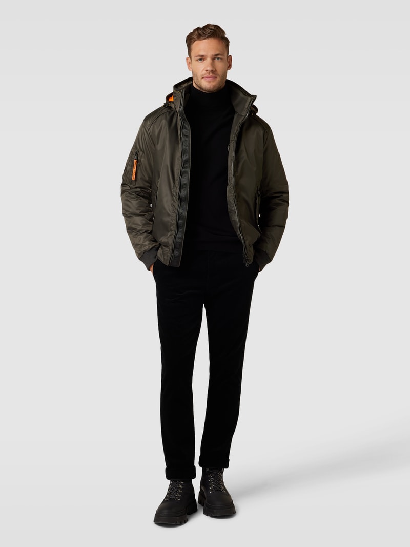 Funktionsjacke mit Kapuze Modell 'CICERO' in olivgrün