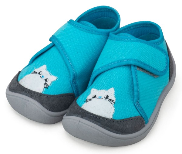 bar3foot Elf ~ Pascal Slipper ~ Katze Türkis