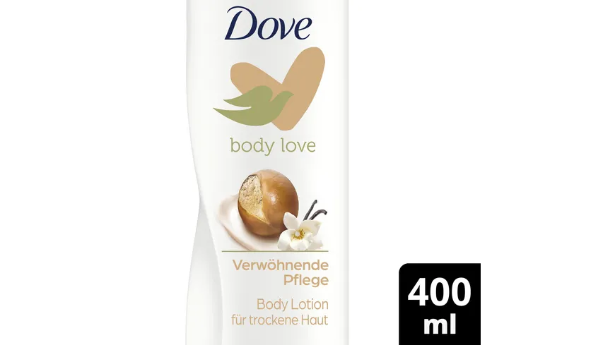 Dove Body Love Verwöhnende Pflege Body Lotion mit Sheabutter & Vanilleduft 400 ml