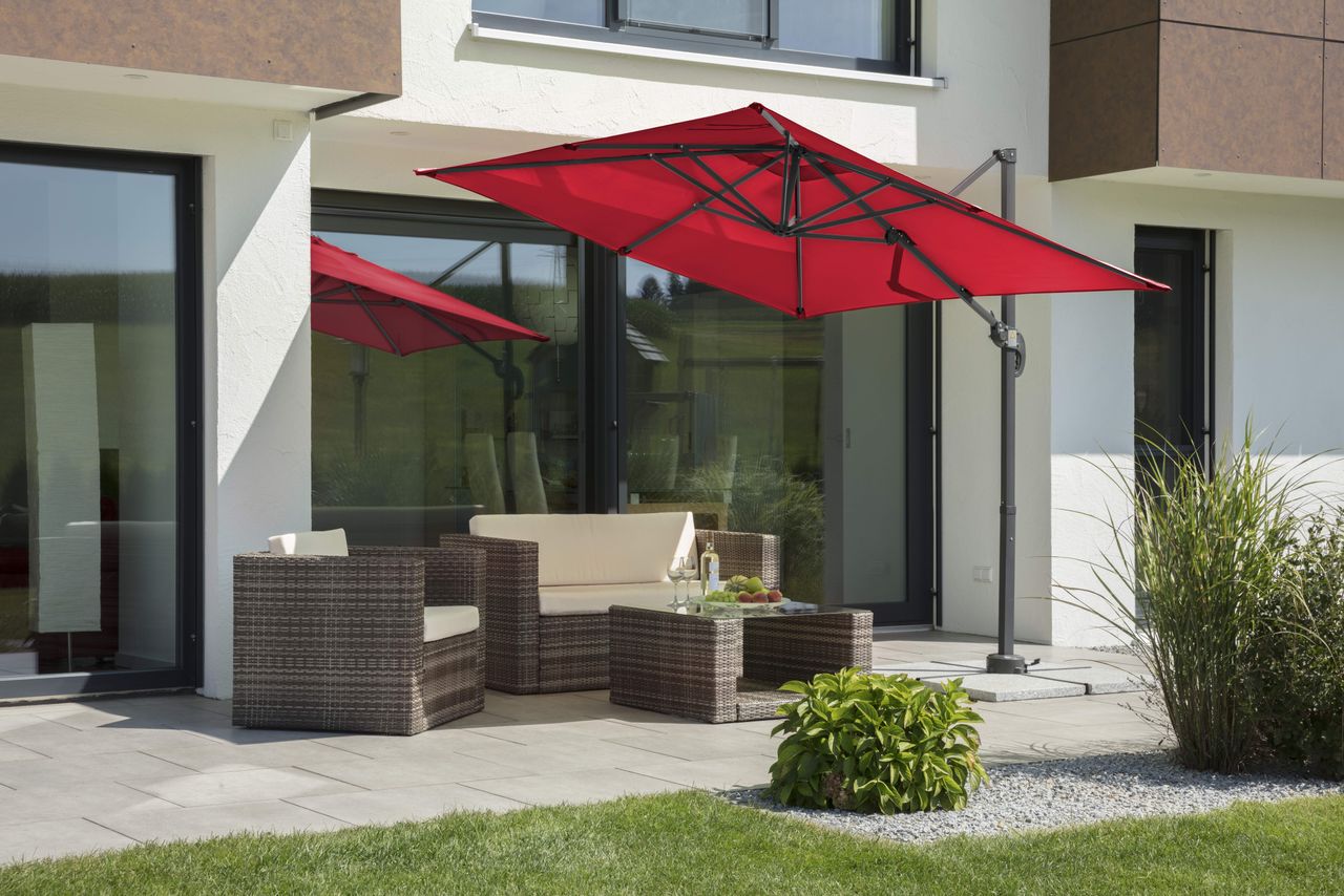 Schneider Schirme Schneider Ampelschirm RHODOS JUNIOR, ca. 230 x 230 cm, rot