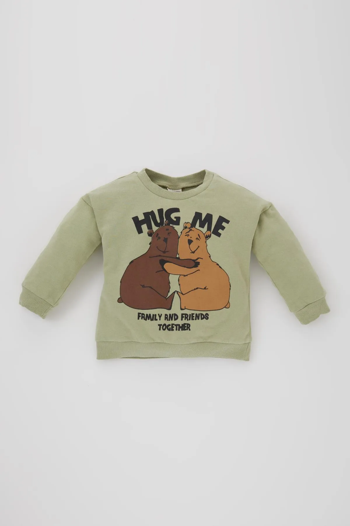 DeFacto  Bedrucktes, weich gefüttertes Sweatshirt mit Rundhalsausschnitt für Babys (Jungen).