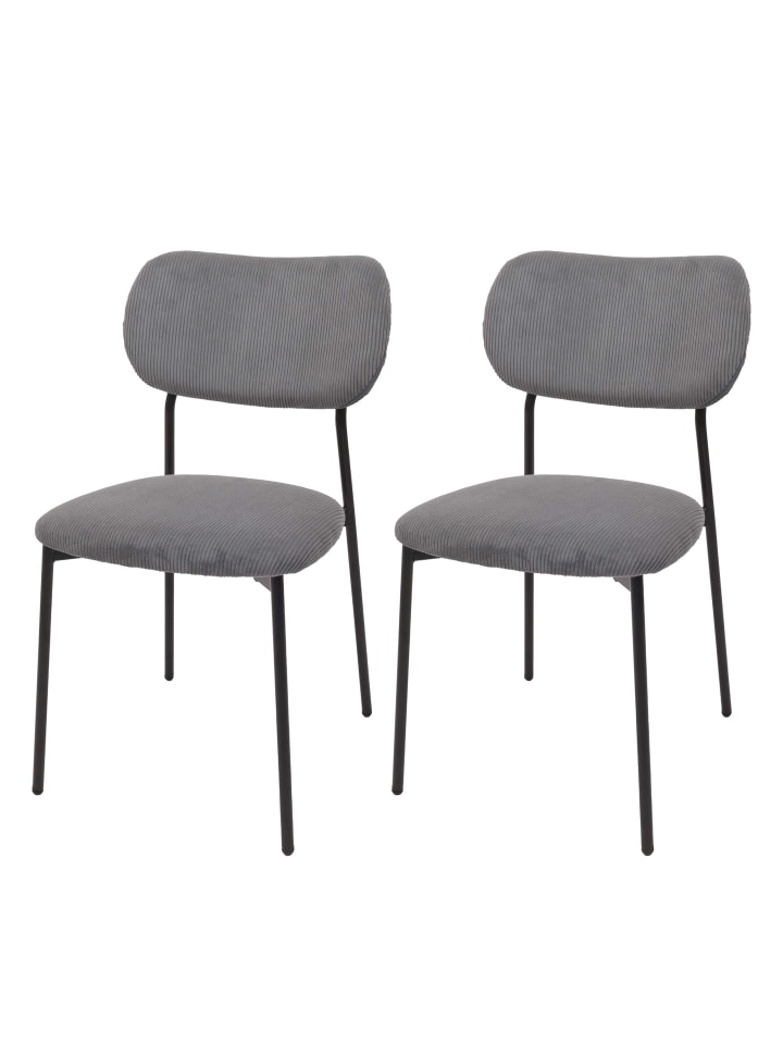 MCW 2er-Set Esszimmerstuhl O26, Dunkelgrau günstig kaufen onesize