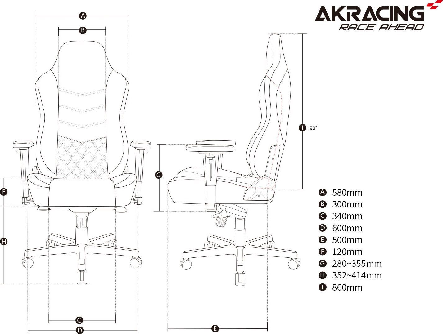 AKRacing Gaming-Stuhl Office Onyx schwarz