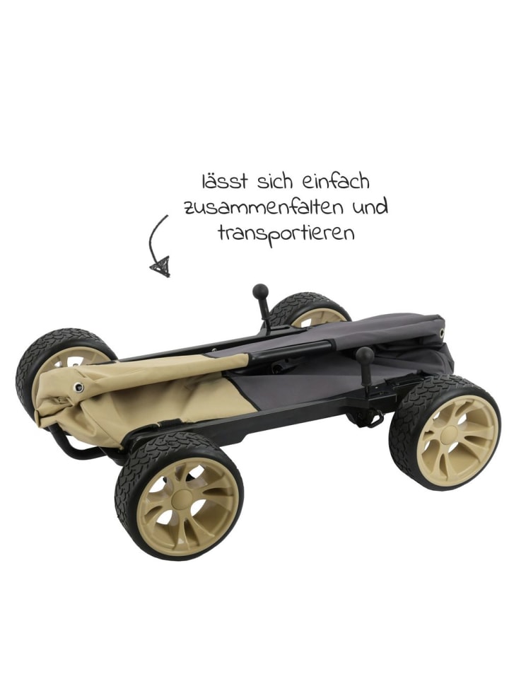 Hauck Bollerwagen Eco Mobil Safari - faltbar mit Dach, in beige,schwarz günstig kaufen onesize