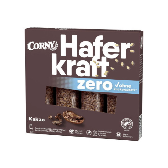 Corny Haferkraft Kakao Zero Zucker 4ST 140G