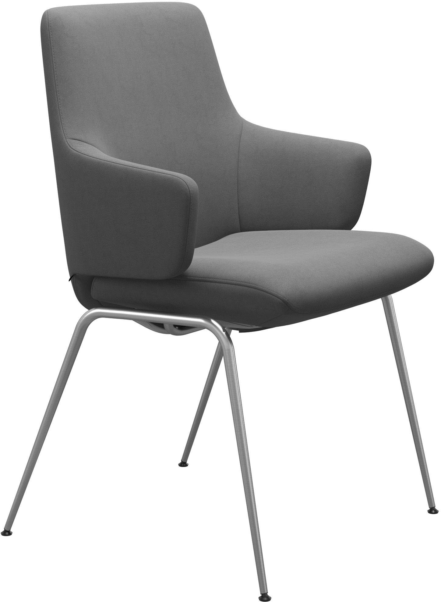 Stressless® Polsterstuhl Laurel, Low Back mit Armlehne, Größe L, mit Beinen aus Stahl in Chrom glänzend