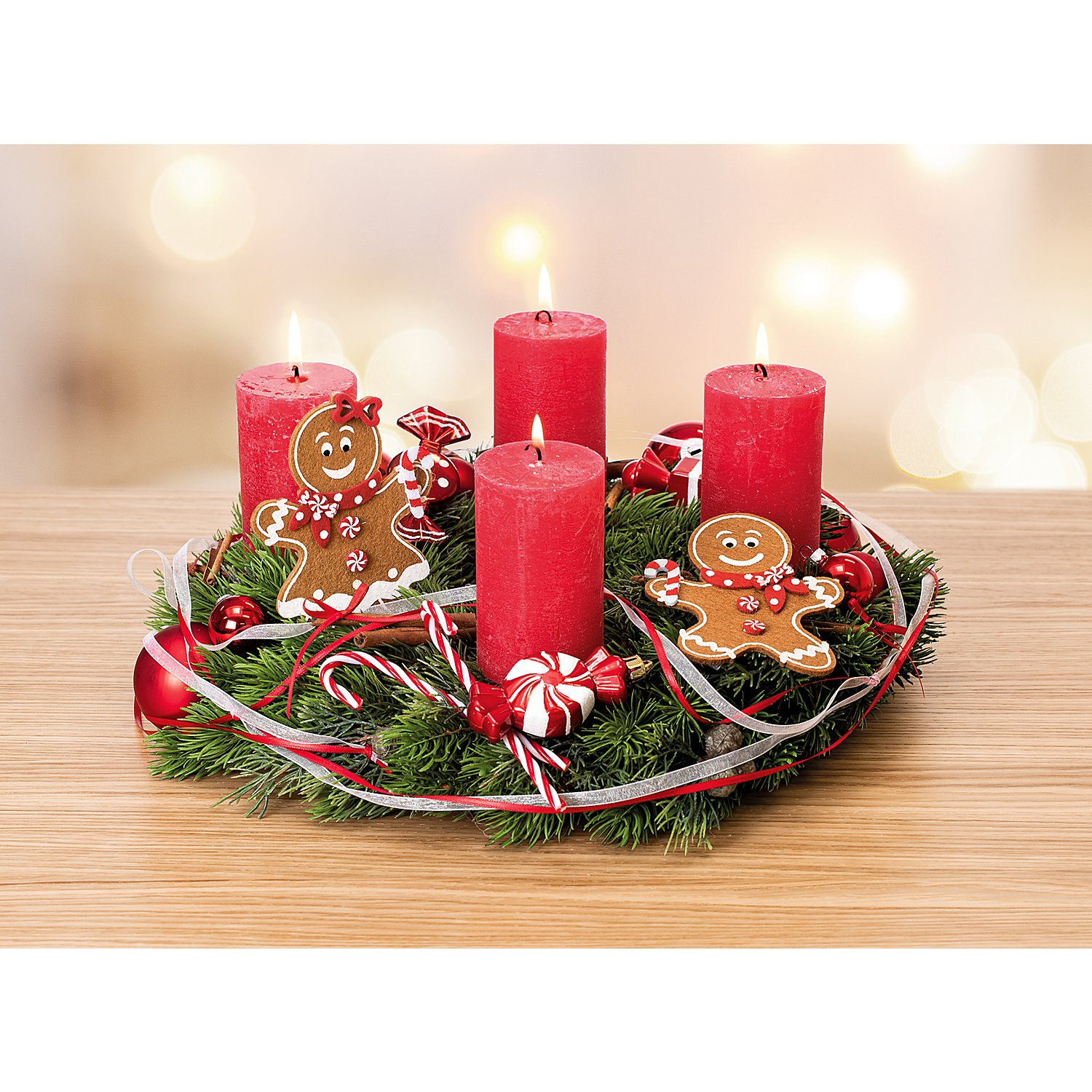 Zuckerstangen zum Hängen, rot-weiß, 13 cm, 6 Stück