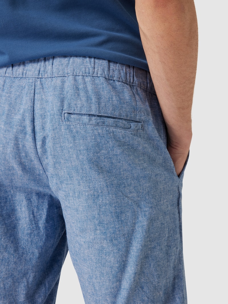 Shorts mit elastischem Bund in blau