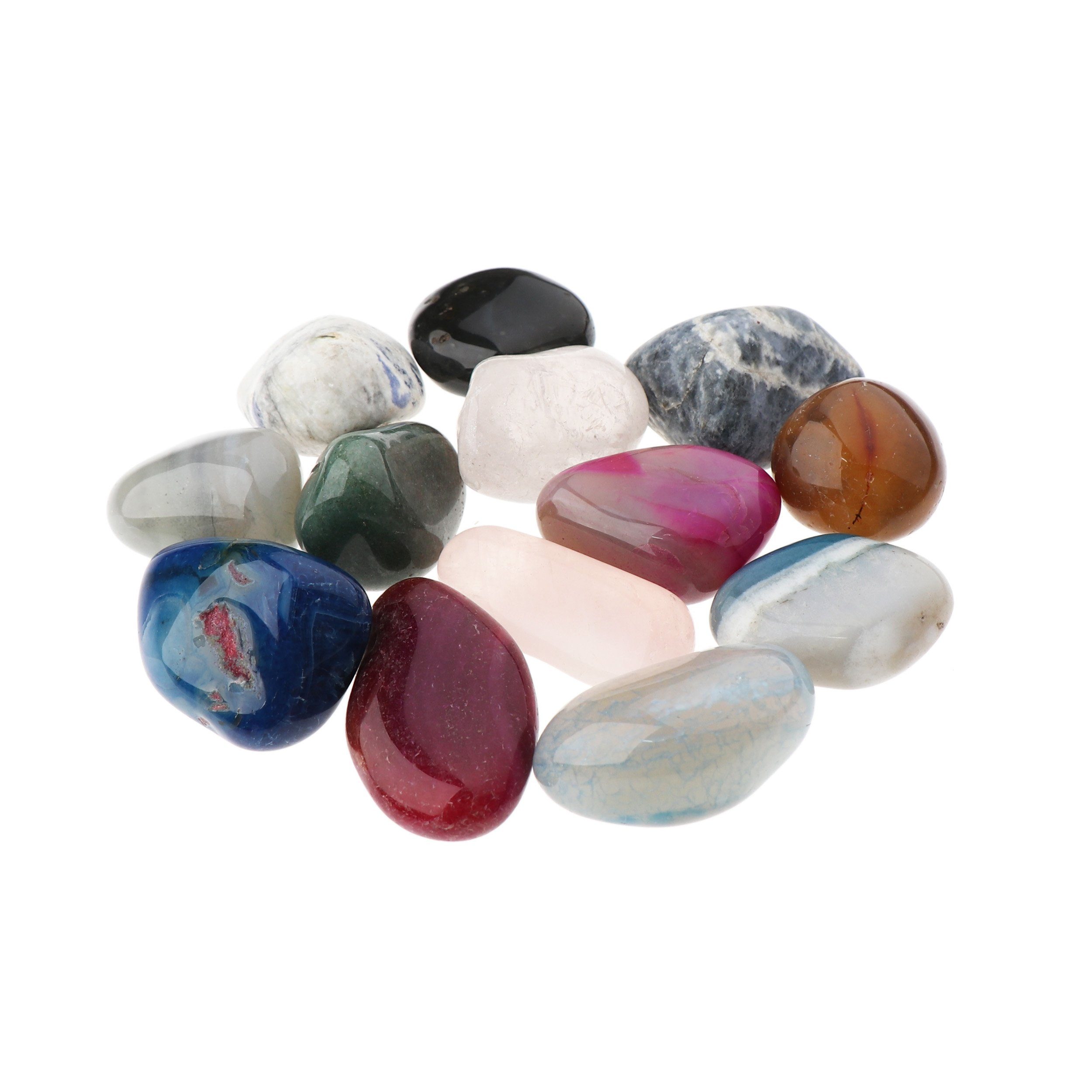 NKlaus Mineralstein 300g Trommelsteine Multi Mix 30 - 35 mm Heilsteine Edelsteine Schmuck