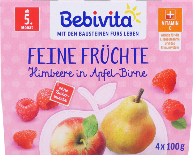 Bebivita Feine Früchte Himbeere in Apfel-Birne