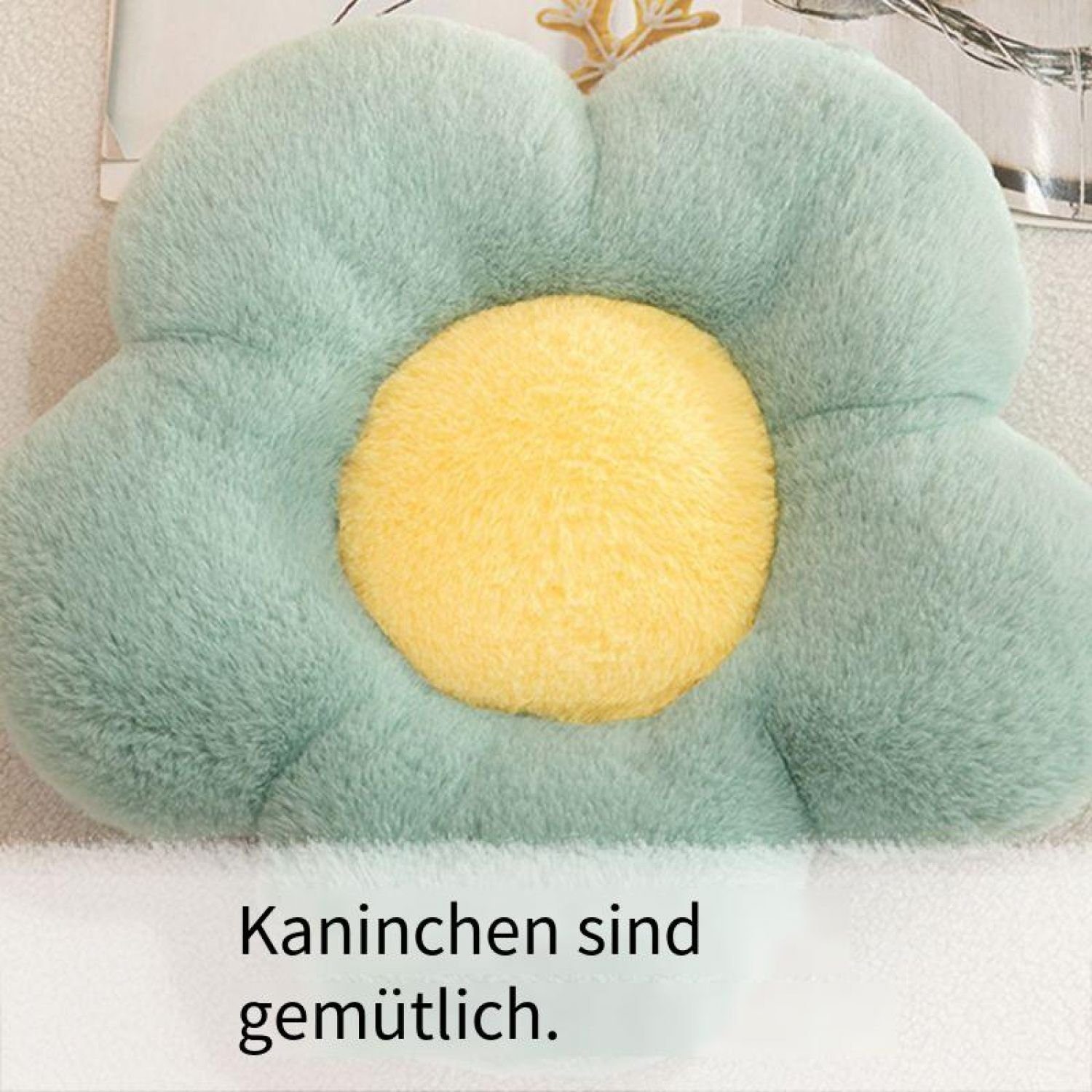 Einemgeld Bodenkissen Blumenboden Kissen Tatami Blumenförmiges Plüsch-Dekor der bequemen