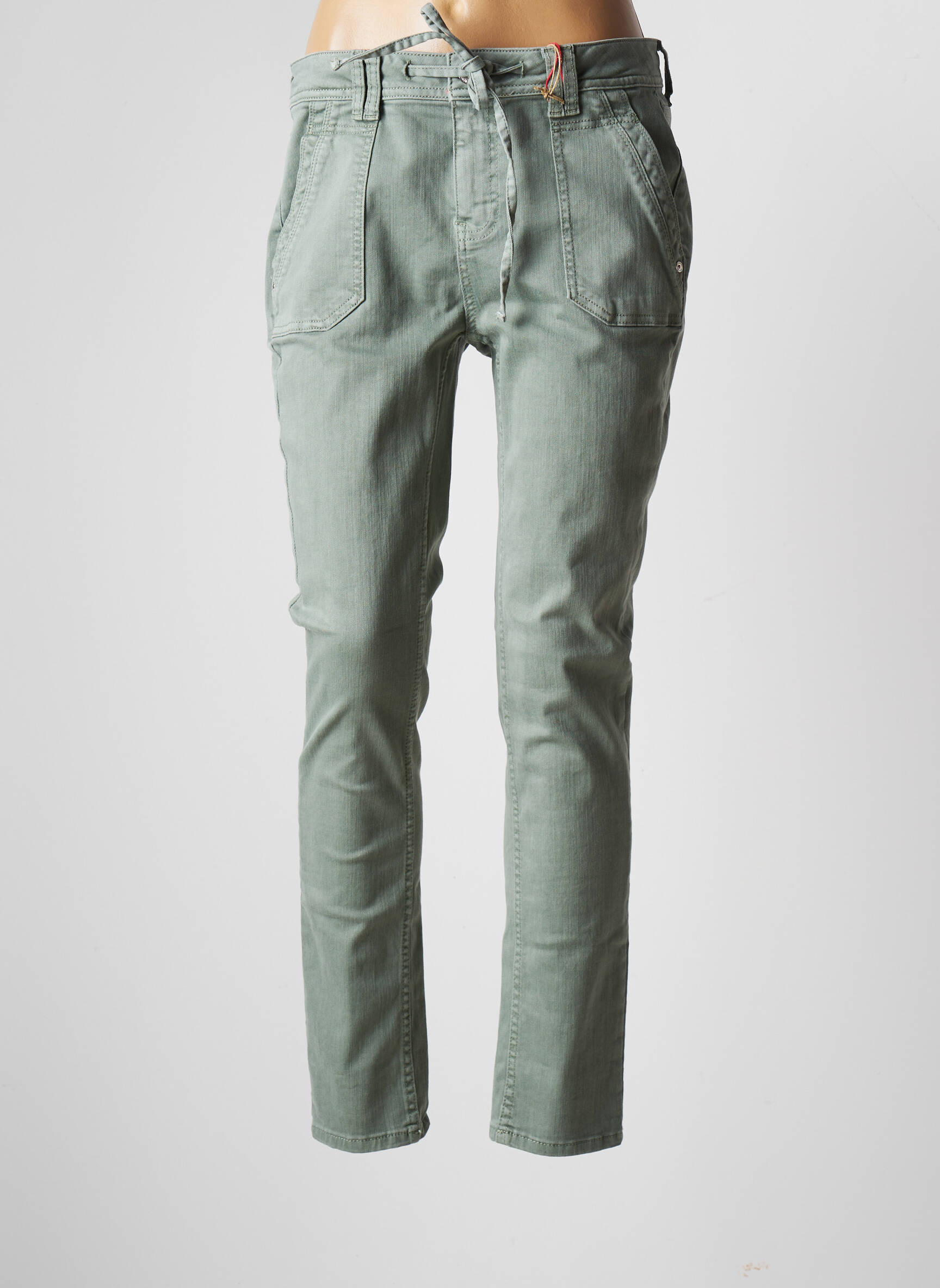 Street One Jeans Coupe Slim Femme couleur vert